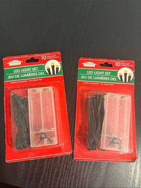 2 Pack Battery Operated LED Christmas String Lights 10 Warm White LEDs